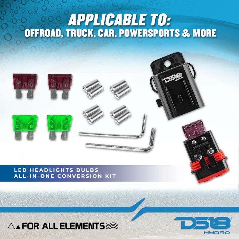 DS18 New Hydro MFH8 - Marine Fuse Holder 8 AWG, Waterproof, Red Silicone Sheat, Included Brass Accessories - Image 3